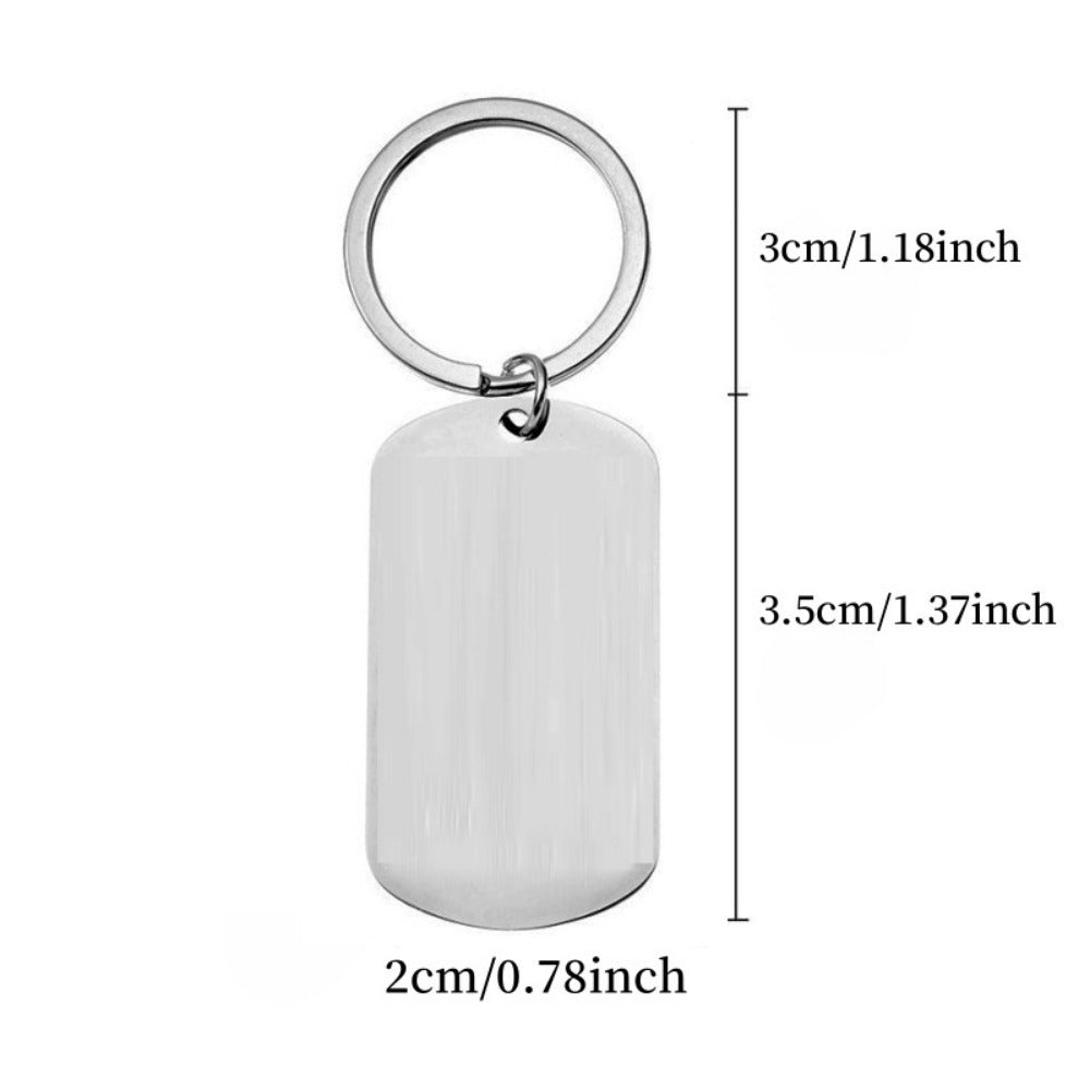 Metal Memorial Keychain Backpack Purse Pendant Ornament