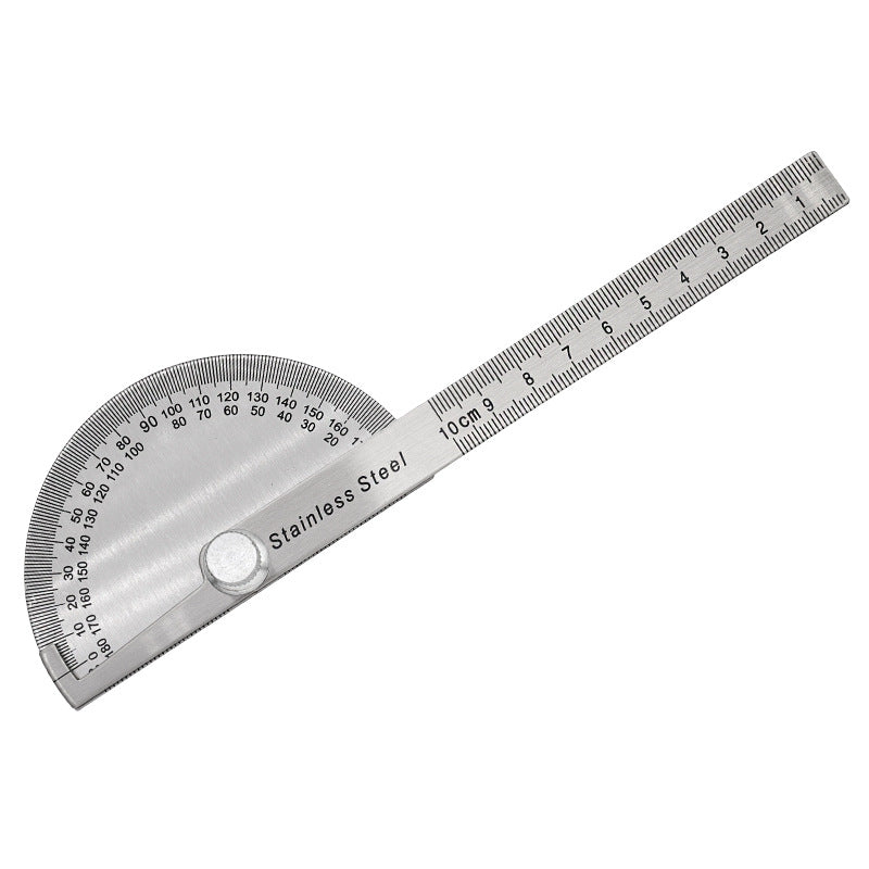 Stainless Steel 180u00b0 Protractor Measuring Square Gauge 100mm