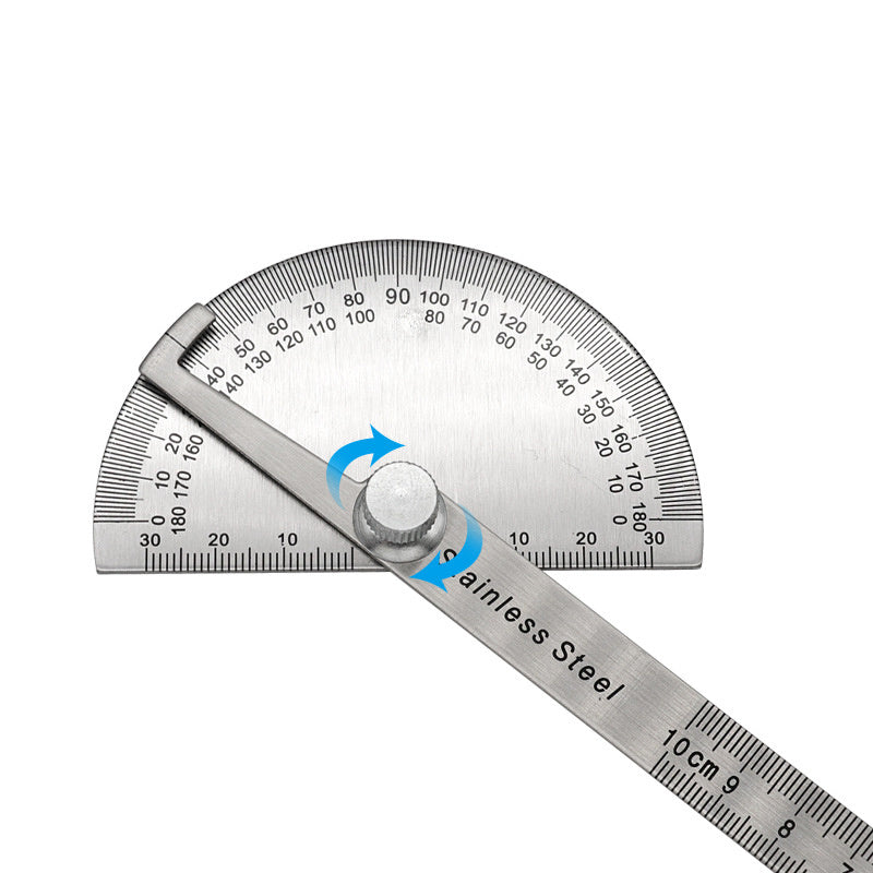 Stainless Steel 180&deg; Protractor Measuring Square Gauge 100mm
