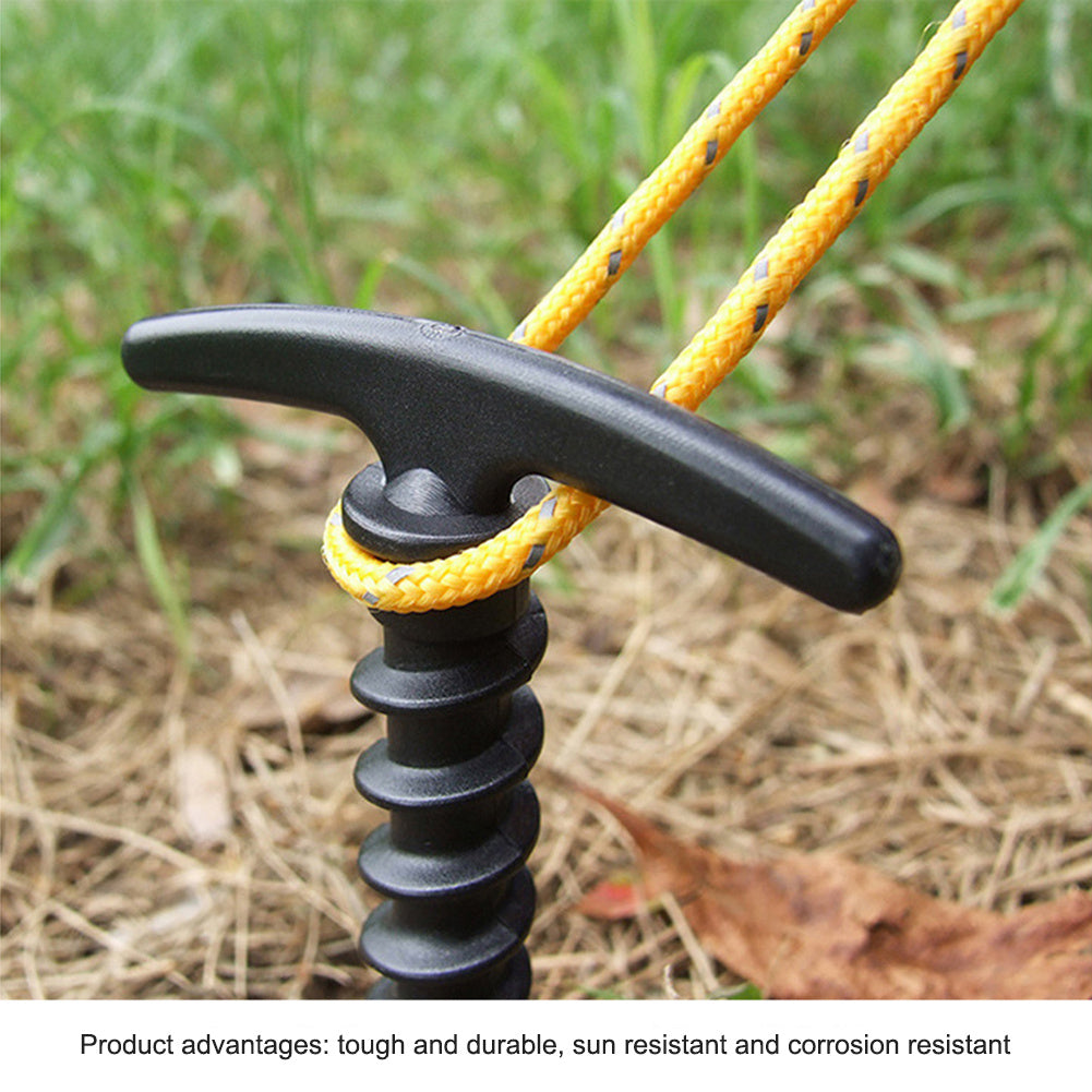 10pcs Camping Pegs & Screw Stakes for Tent, Hiking - Outdoor Essential