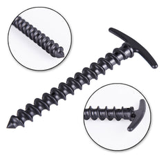 10pcs Camping Pegs & Screw Stakes for Tent, Hiking - Outdoor Essential