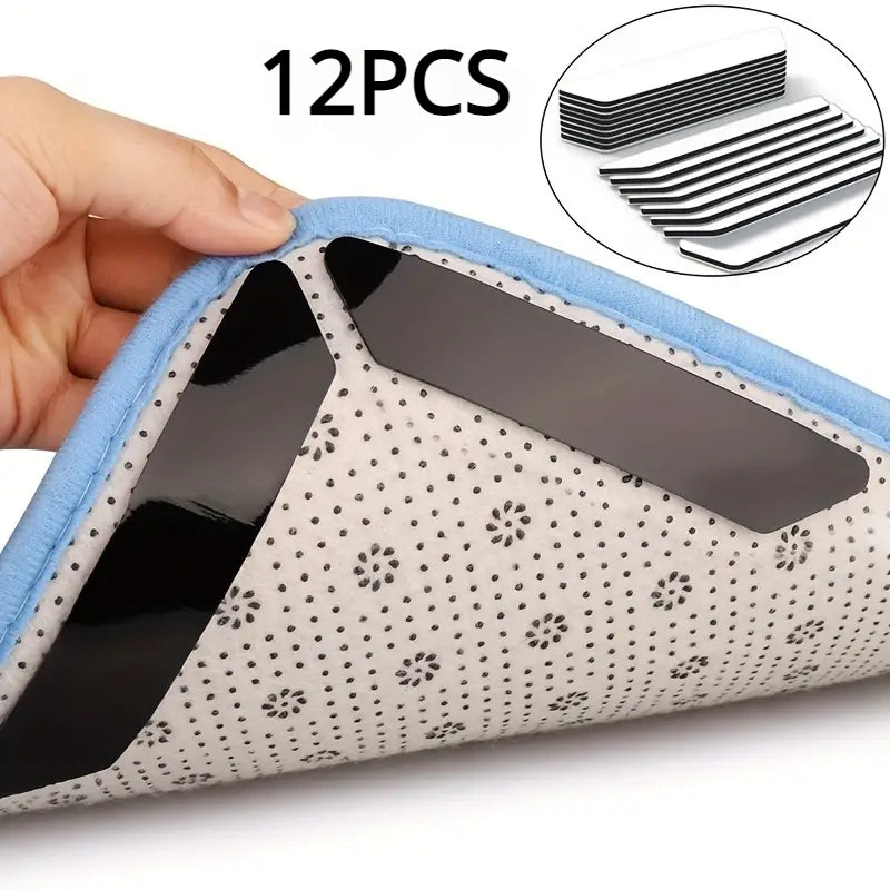 12pcs Rug Pad Gripper Non Slip Rug Pads Carpet Tape for Hardwood Floors