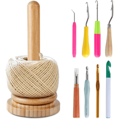 Wood Yarn Bracket Rotatable Solid Wood Roll Paper Holder