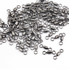 20pcs Stainless Steel Swivel Ring Fishing Hook Line Connector Gear Accessories