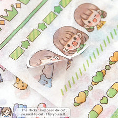 10 Sheets Cartoon Coil Stickers for DIY Decoration