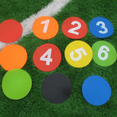 10pcs Speed Training Discs with Number Mark - Football Training Markers