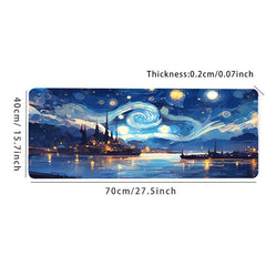 Starry Night Large Gaming Mousepad HD Keyboard Pad Mouse Mat