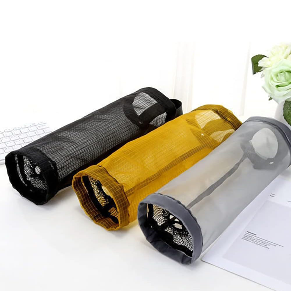 2pcs Outdoor Plastic Bag Holder Grocery Bag Rack Net Hanging Storage Bag