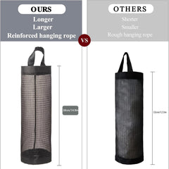 2pcs Outdoor Plastic Bag Holder Grocery Bag Rack Net Hanging Storage Bag