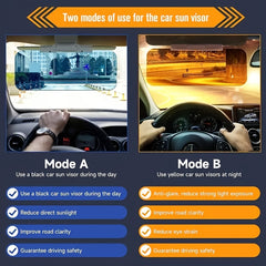 2 in 1 Day & Night Car Visor + Anti Glare Mirror