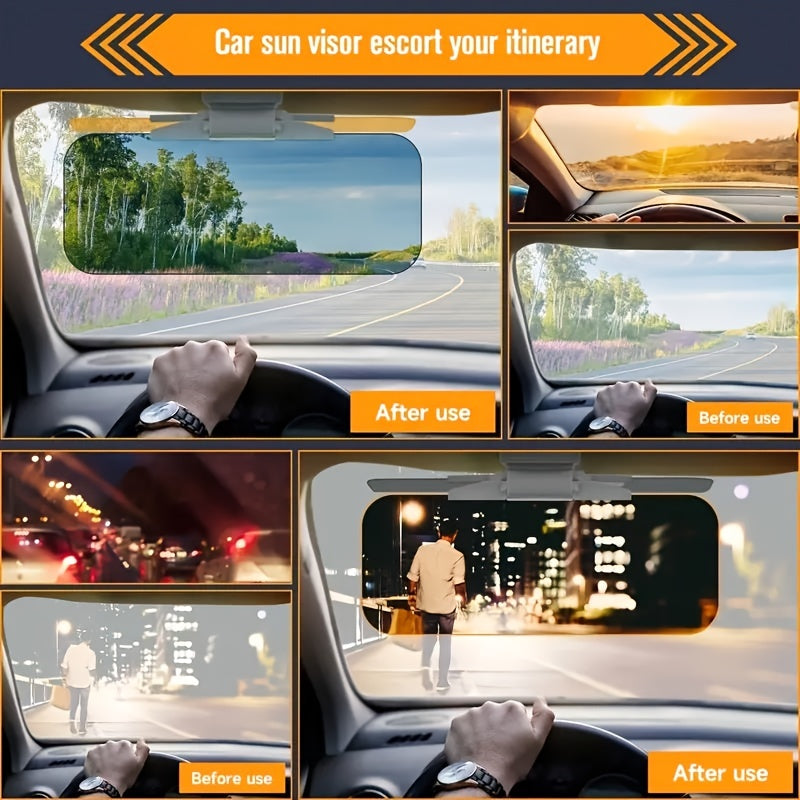 2 in 1 Day & Night Car Visor + Anti Glare Mirror