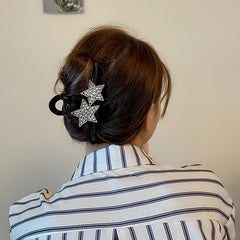 5 12in Rhinestone Pentagram Hair Clips Women Head Hairpin Accessories