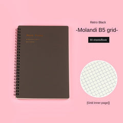 B5 Grid Coil Morandi Notebook Retro PP Hot Cover Student Prize
