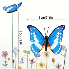 25pcs Luminous Butterfly Stake Yard Sign Garden Decor Halloween Fall Decor