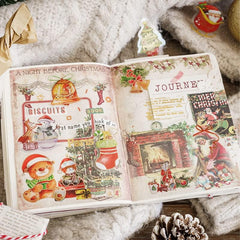 30pcs Christmas Theme Stickers Santa Claus Snowman Resin Waterproof Decorations