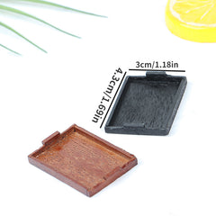 3pcs Dollhouse Trays & Plates Set, Durable Food Accessories for Doll House Play