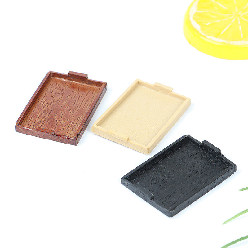 3pcs Dollhouse Trays & Plates Set, Durable Food Accessories for Doll House Play