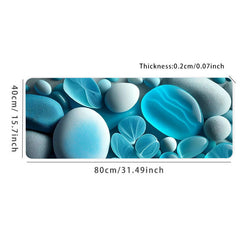 Green Marble Large Gaming Mousepad Computer Desk Mat