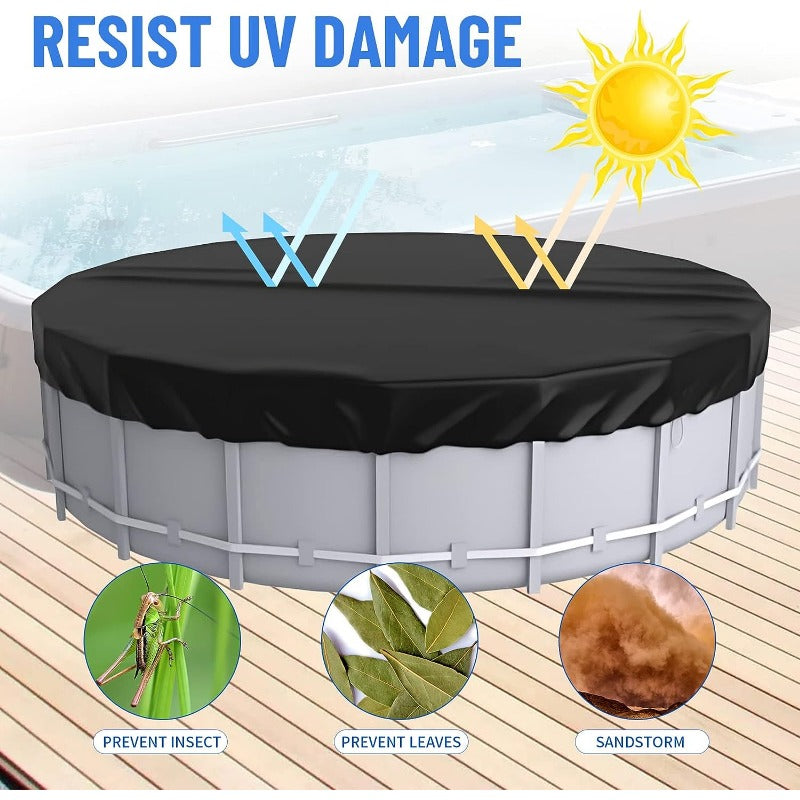 5 49 Meter Round Pool Cover Above Ground Pools Drawstring Hot Tub Cover