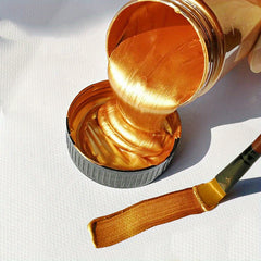 100ml Golden Metallic Acrylic Paint Waterproof Fade Proof