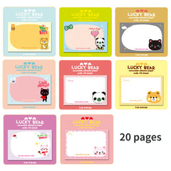 5pcs Cartoon Sticky Note Box Student Memo Message Sticky Note Sticker