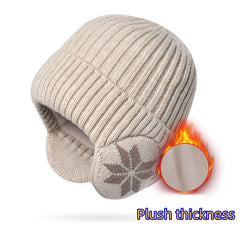 Snow Flake Earmuffs & Beanie Hat Set - Stay Warm Winter