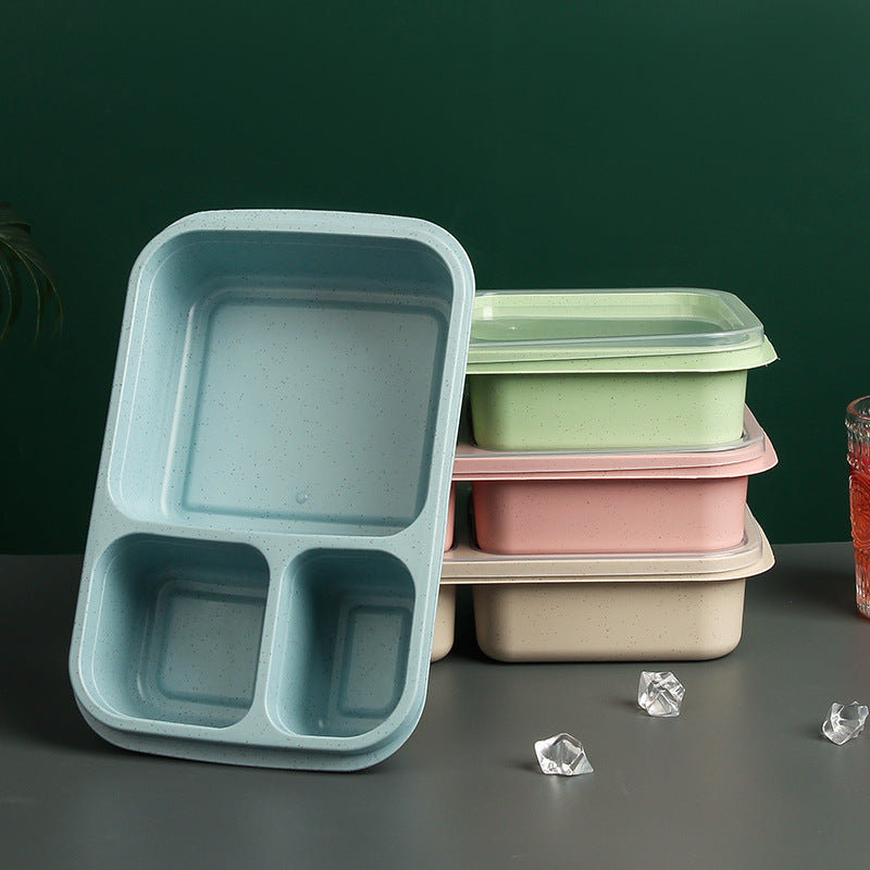 Japanese Style Wheat Straw Compartment Insulation Lunch Box