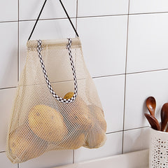 2pcs Veg/Fruit Mesh Storage Bags Onion Potato Hanging Bag Garlic Ginger Mesh