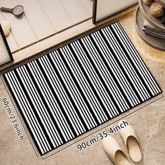 Retro Thick & Thin Line Floor Mat