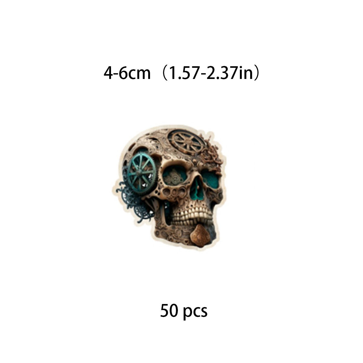 50pcs Steampunk Skeleton Stickers Waterproof Vinyl Stickers