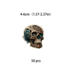 50pcs Steampunk Skeleton Stickers Waterproof Vinyl Stickers