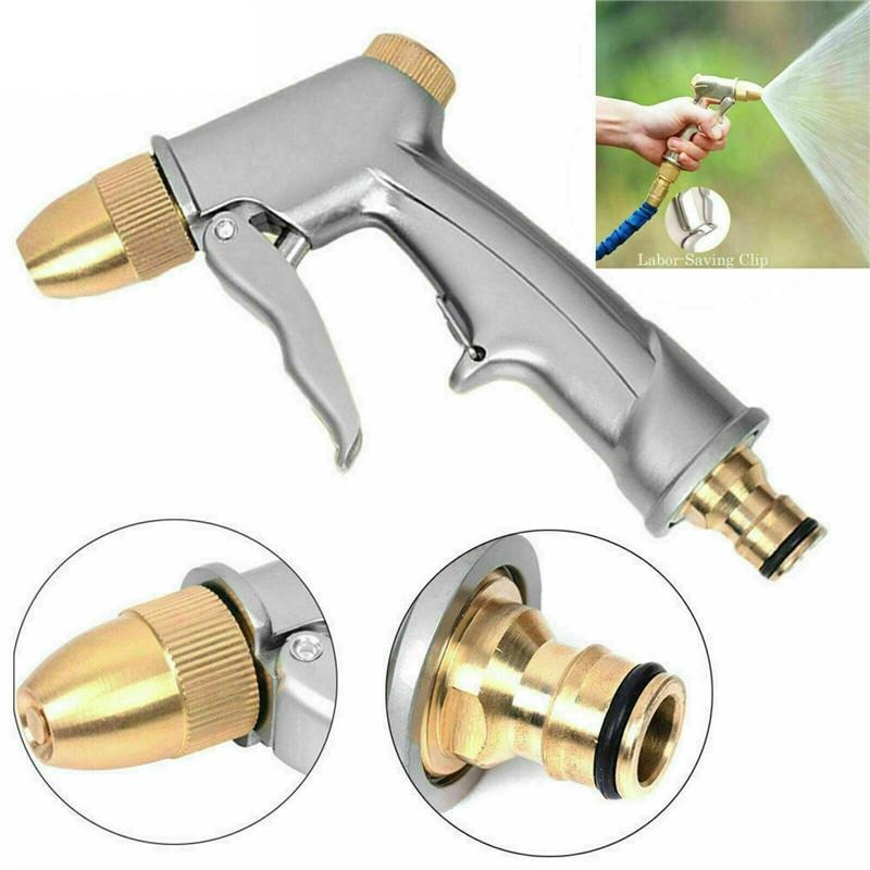 High Pressure Water Spray Gun Brass Nozzle Garden Hose Pipe Car Wash