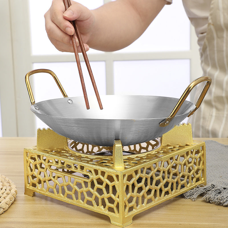 Stainless Steel Wok Double Eared Small Pot for Restaurants and Home
