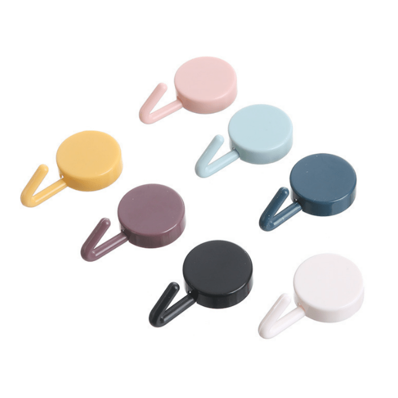 10pcs Self Adhesive Wall Hook Strong Hanger Hooks Home Storage Accessories