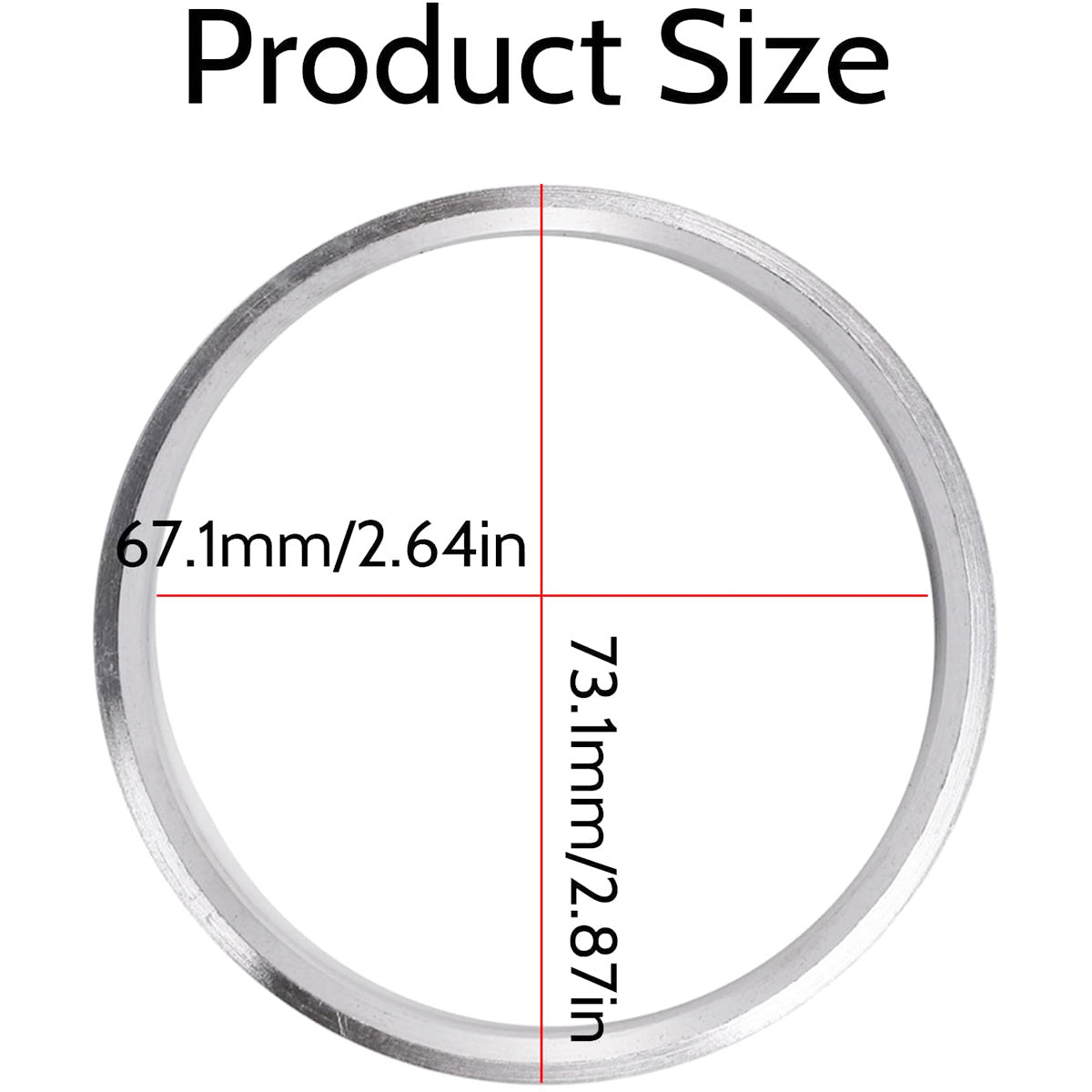 4pcs Aluminum Alloy Wheel Hub Centric Rings for Car