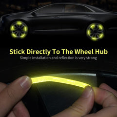 20pcs RV Wheel Hub Reflective Sticker Rim Reflective Strips Luminous Sticker