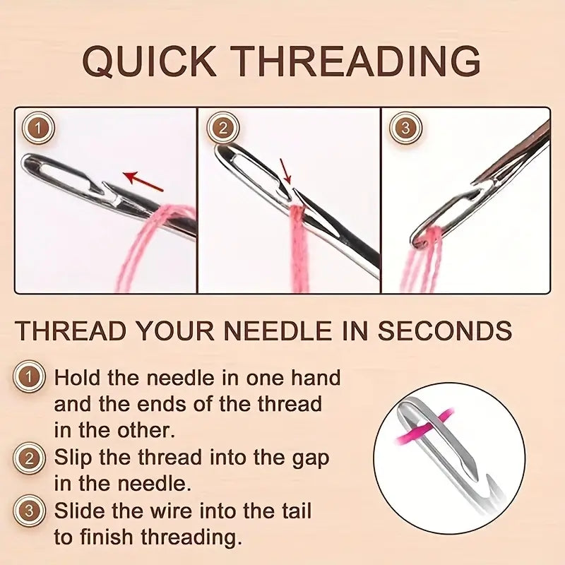 12pcs Hand Sewing Needles With Storage Box Stainless Steel Sewing Needles