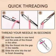 12pcs Hand Sewing Needles With Storage Box Stainless Steel Sewing Needles