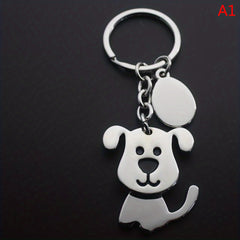 Shaking Head Dog Cat Keychain Bag Purse Car Key Pendant Ornament