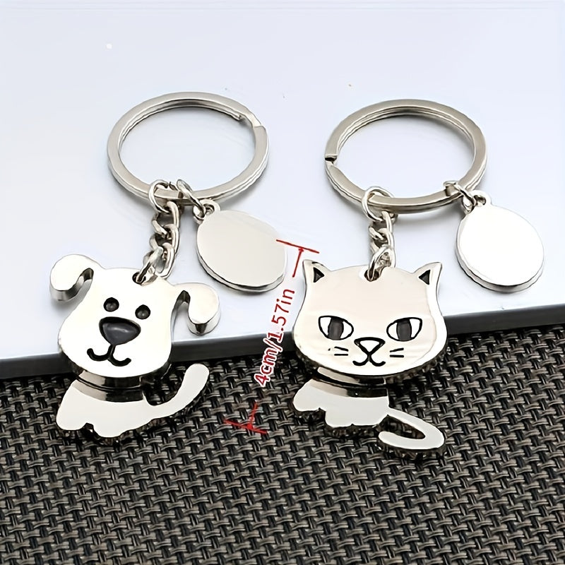 Shaking Head Dog Cat Keychain Bag Purse Car Key Pendant Ornament