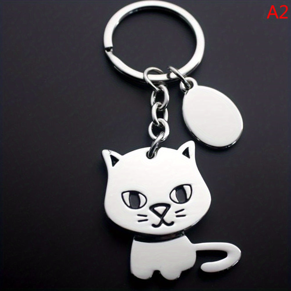 Shaking Head Dog Cat Keychain Bag Purse Car Key Pendant Ornament