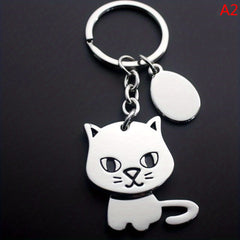 Shaking Head Dog Cat Keychain Bag Purse Car Key Pendant Ornament
