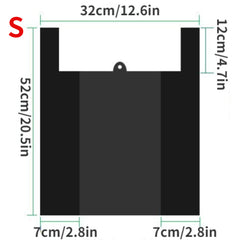 50pcs Plastic Vest Bag Portable Shopping Bag Life Waste Storage Bag