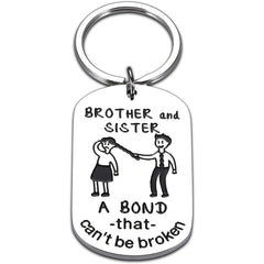 Creative Stainless Steel Key Chain Gift for Siblings
