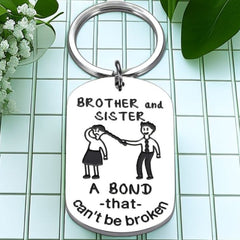 Creative Stainless Steel Key Chain Gift for Siblings