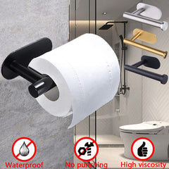 Adhesive Toilet Paper Holder Towel Rack Napkin Dispenser Stand