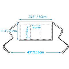 3pcs Waitress Apron Server Aprons With 3 Pockets