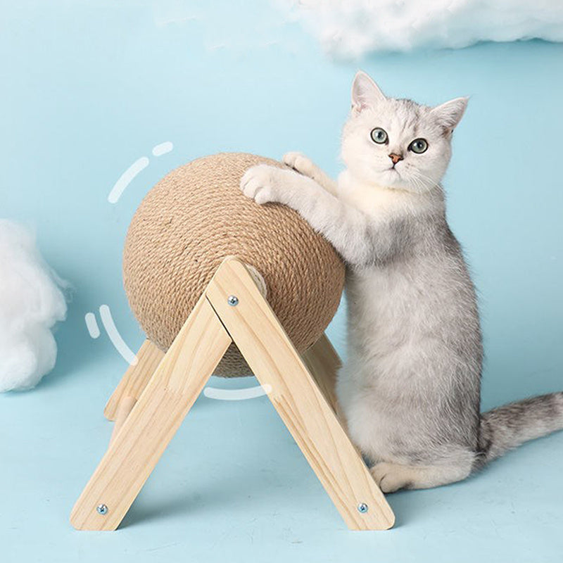 Durable Cat Scratching Ball Toy With Sisal Rope for Claws Grinding