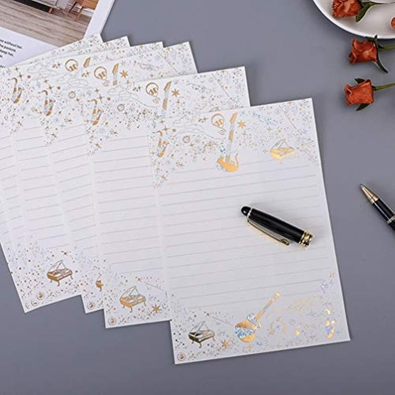 Vintage Stationary Paper And Envelopes Set