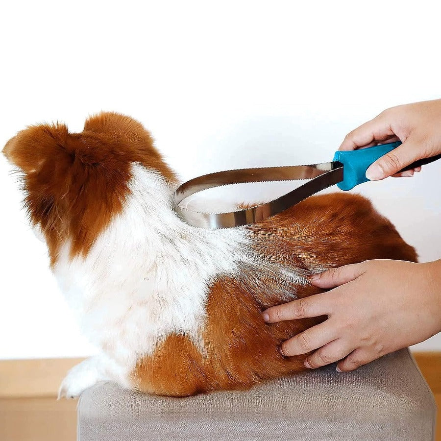 Dual Sided Dog Shedding Blade for Grooming Thick Coats Dogs